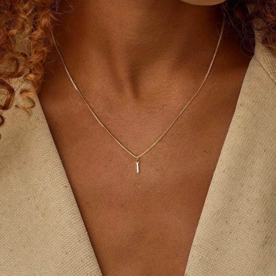 Letter Necklace – Gold Color Stainless Steel