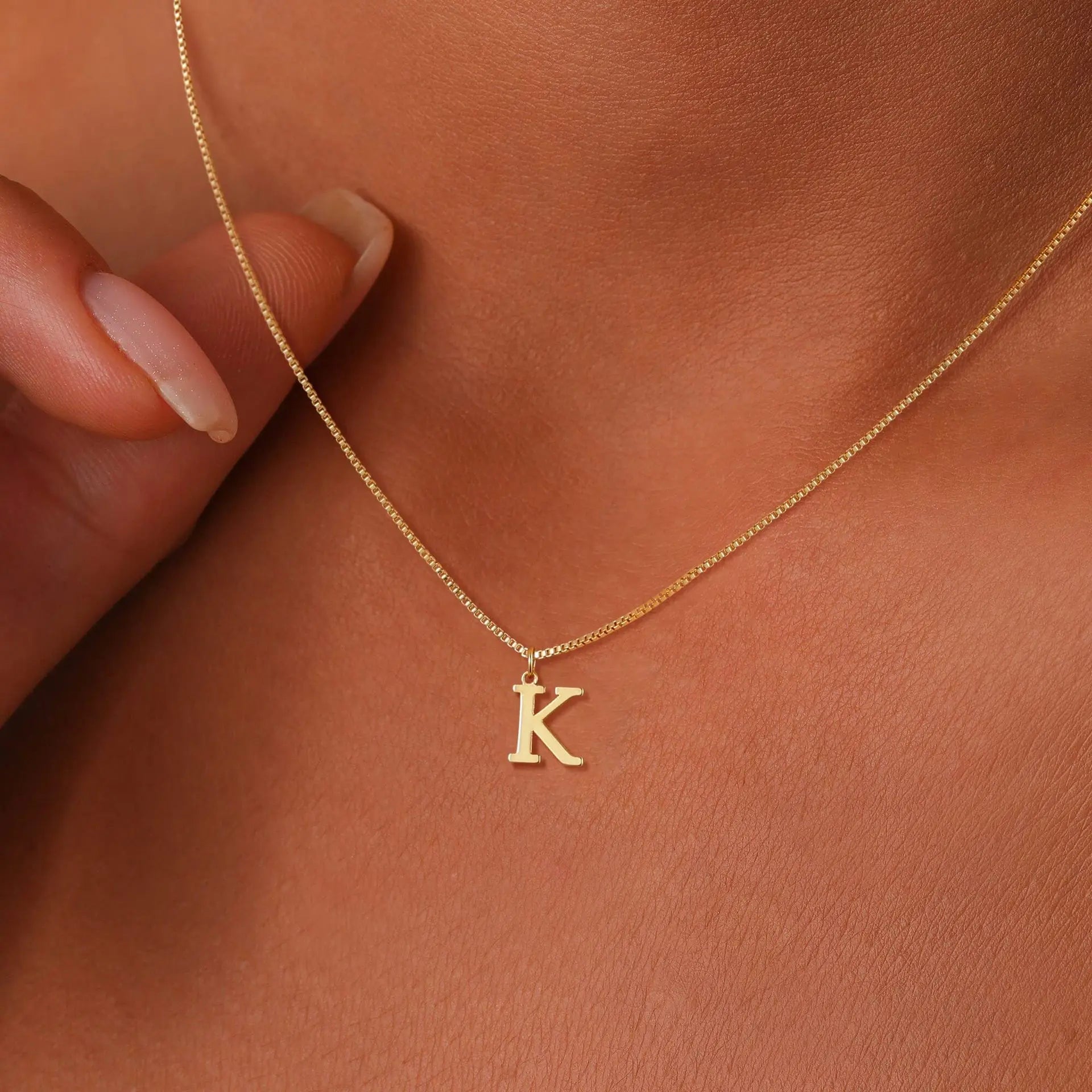 Letter Necklace – Gold Color Stainless Steel