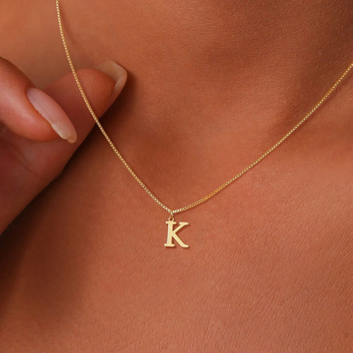 Letter Necklace – Gold Color Stainless Steel