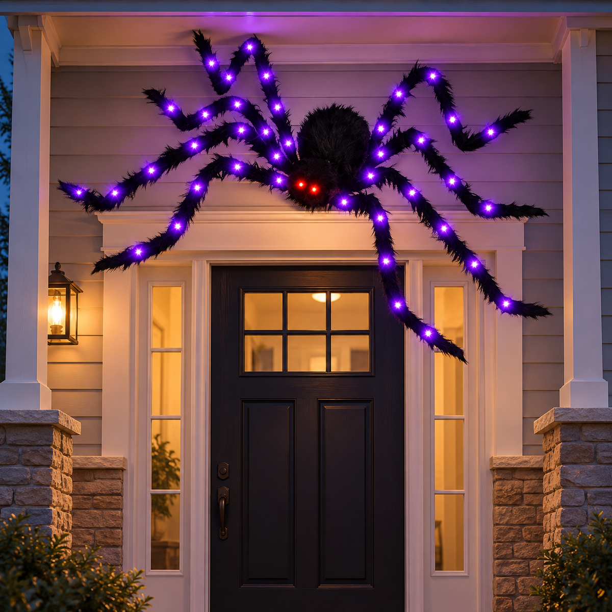 200 cm (6.5 ft) Illuminated Halloween Spider